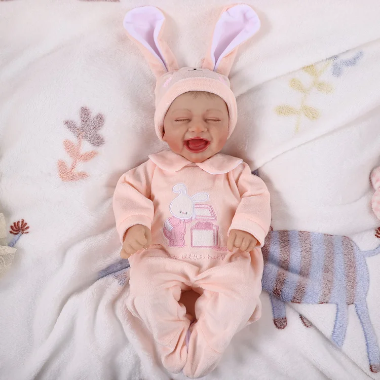 Babeside 17'' Cutest Realistic Reborn Baby Doll Pink Bunny Girl Sami