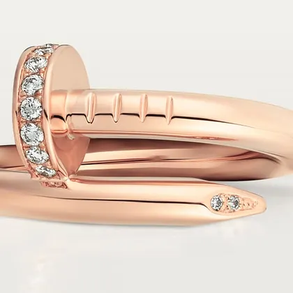 Just a Clou ring, rose gold, diamonds