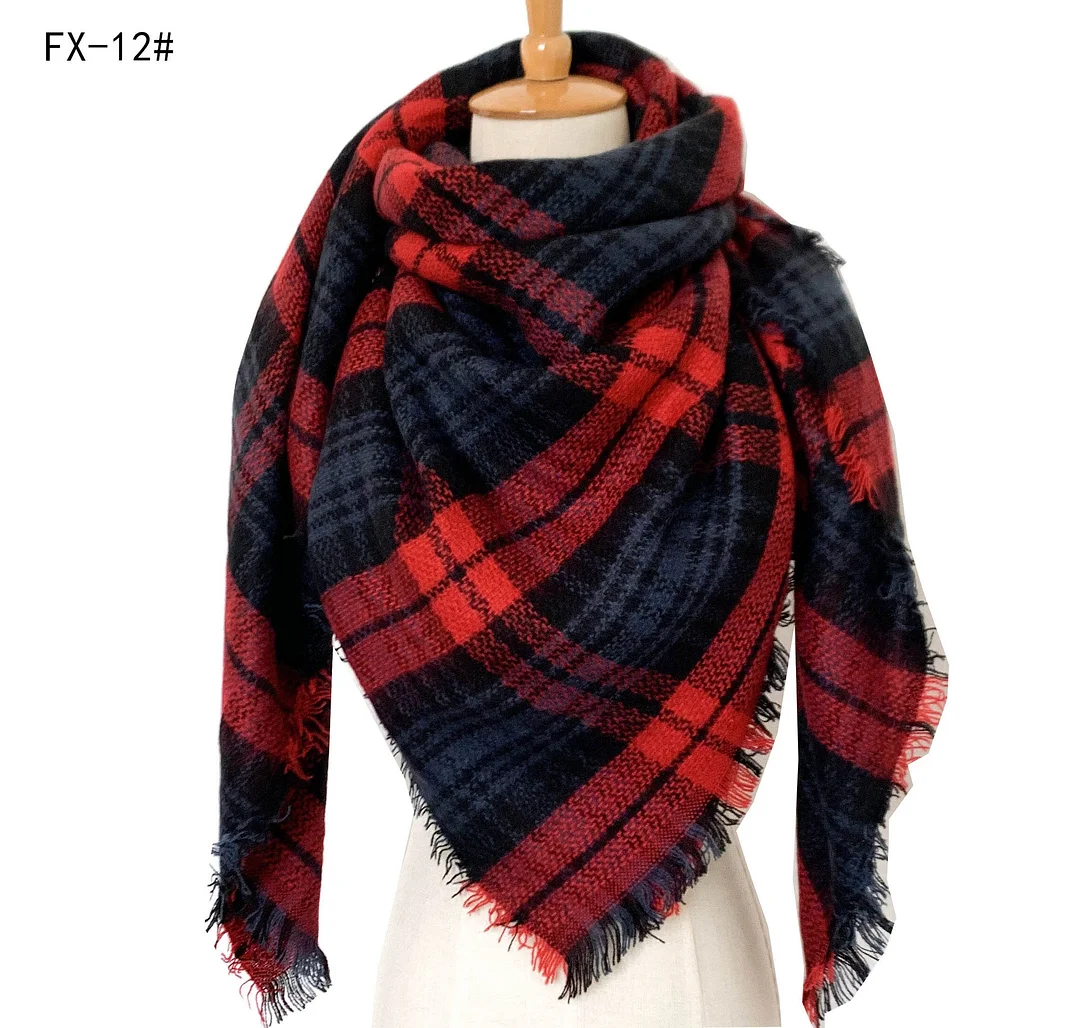 Plaid Pashmina Scarf Winter Scarf For Women