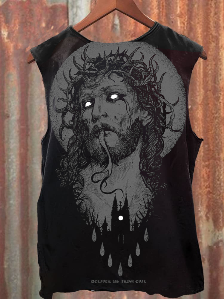 Dark Art Jesus Christ Print Tank Top / Rvogue / Rvogue