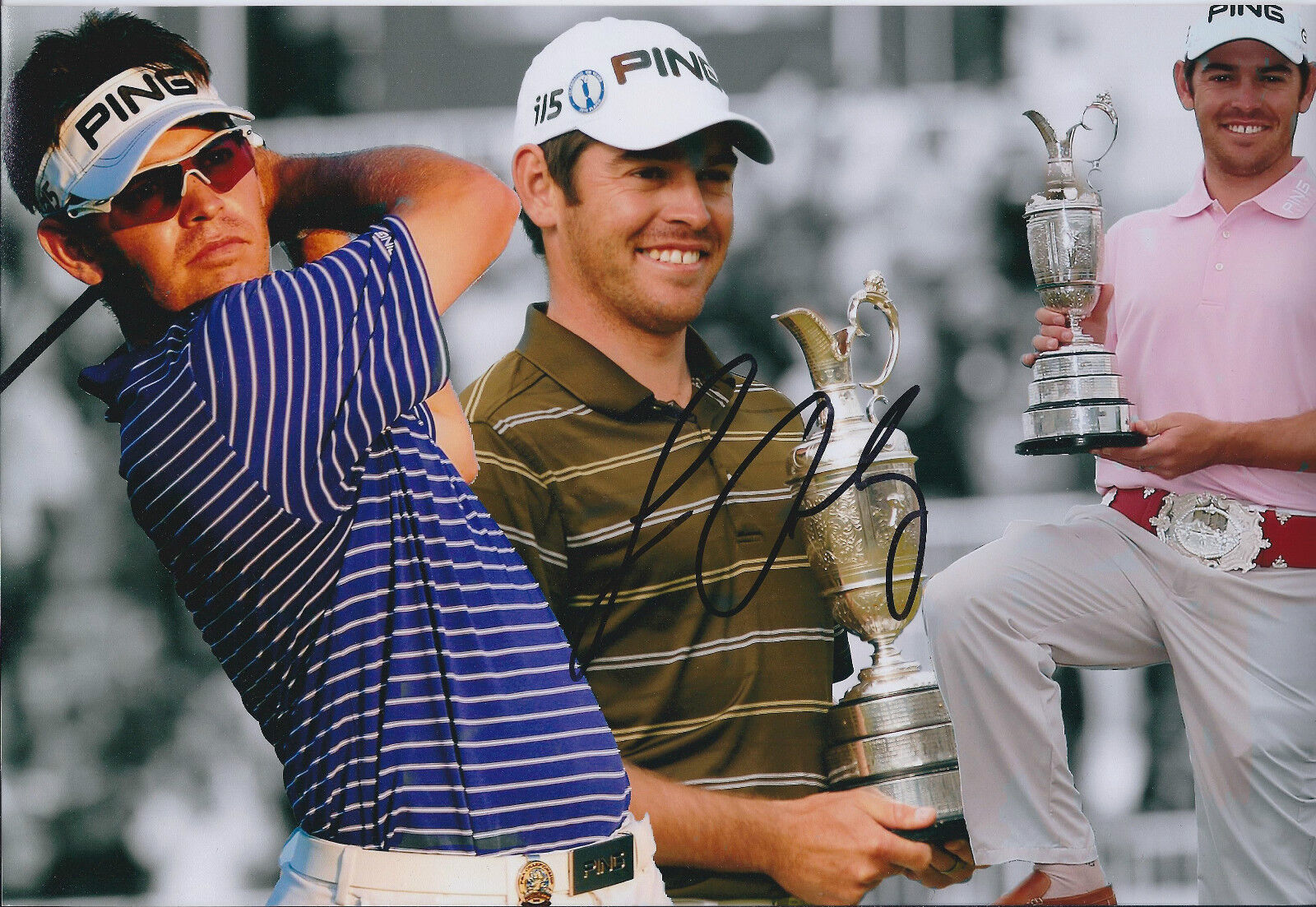 Louis OOSTHUIZEN SIGNED Autograph 12x8 Photo Poster painting AFTAL COA Open Trophy MONTAGE