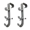 2pcs Pool Leaf Skimmer Net Holder Multifunctional Hook Design Skimmer & Cleaning Tool Bracket No-Drill Clip Installation for Home Swimming Leisure Time