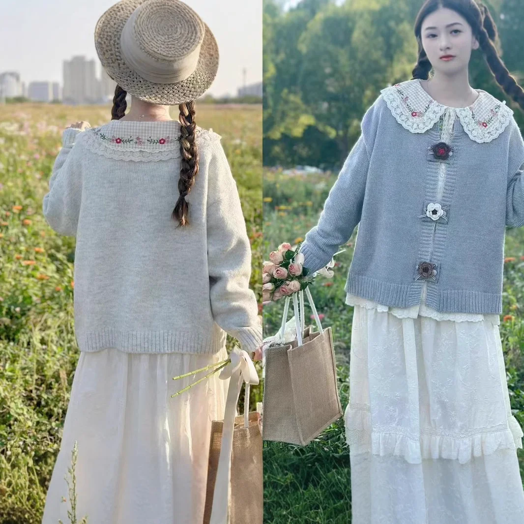Chicfifth Sweater Women Winter Long Sleeve High Quality Autumn Vintage Top Knitted Cardigan