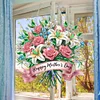 Diamond Painting Mother Day Wreath Pendant For Window Door Garden Decor