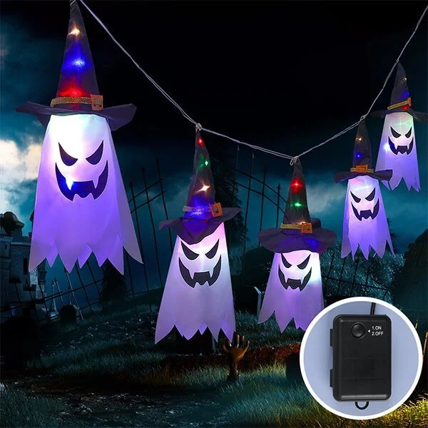 LED Halloween Decoration Flashing Light Gypsophila Ghost Festival( 5pcs/Set)