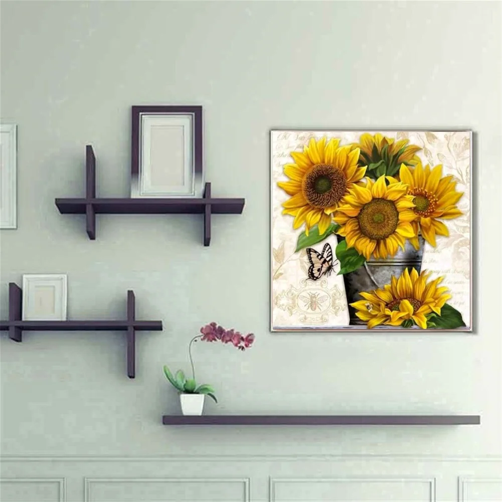 11ct 3-Strand Stampted Cross Stitch - Sunflower(36*36cm)