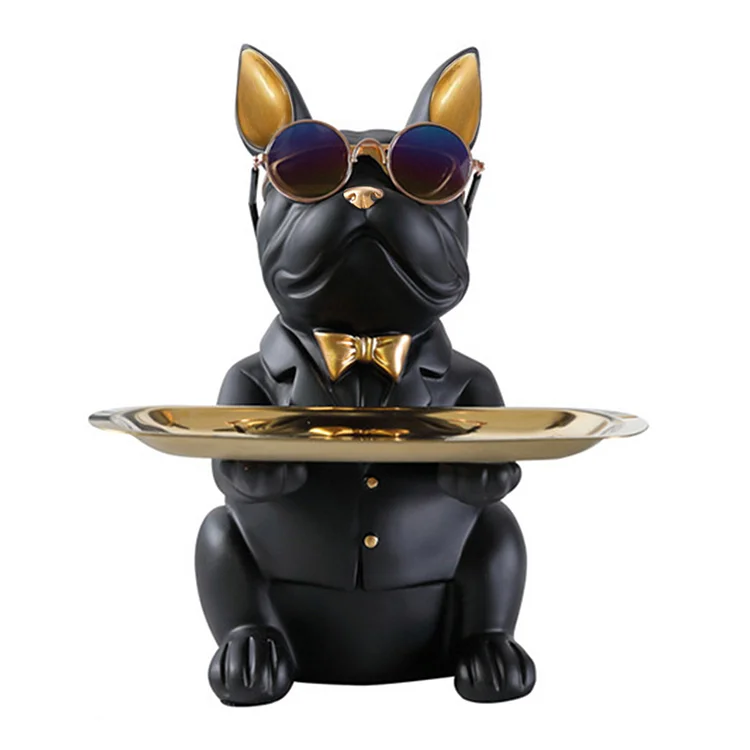 【Ornament】Home Decor Resin Ornaments-Creative Bulldog Key Storage gbfke