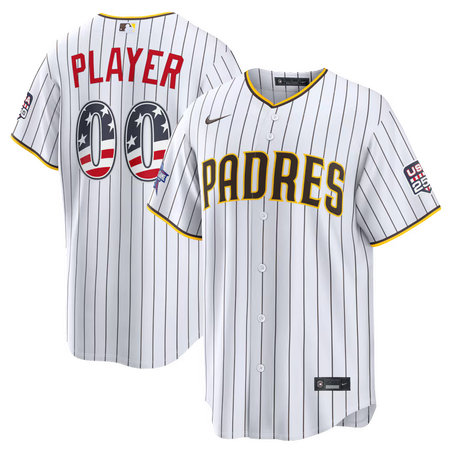 Youth San Diego Padres Nike White 2026 All-Star Edition Stars & Stripes Stadium Custom Jersey