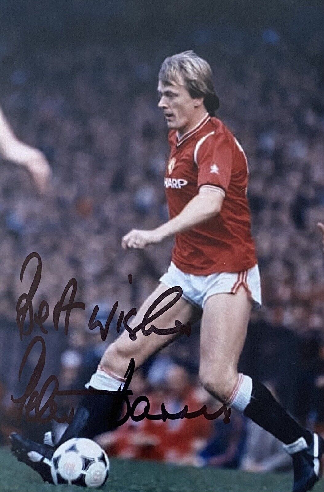 Peter Barnes Genuine Hand Signed Manchester United 6X4 Photo Poster painting