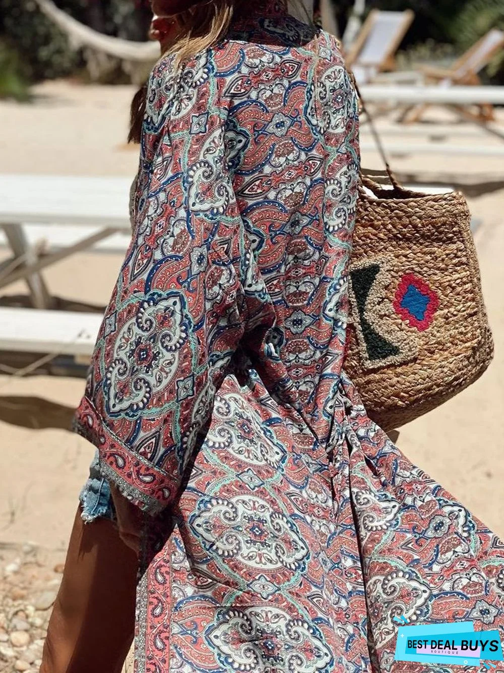 Cotton-Blend Long Sleeve Casual Cardigan