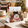 Hat for Snowman DIY Pearl Diamond Painting PU Cover Tissue Holder Kit Pearl Art Painting Decoration for Home & Gifts