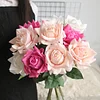 Luxe Real Touch Moisture Large Single Stem 12cm Rose Artificial Flower