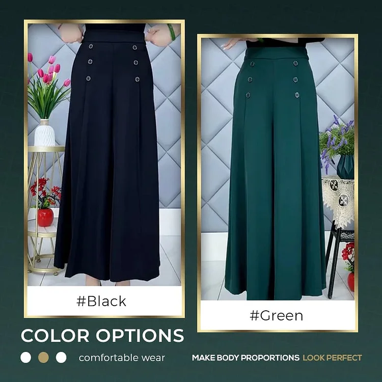 🔥  49% OFF - [Comfort and Slim] Stylish Pleated Wide-leg Pants