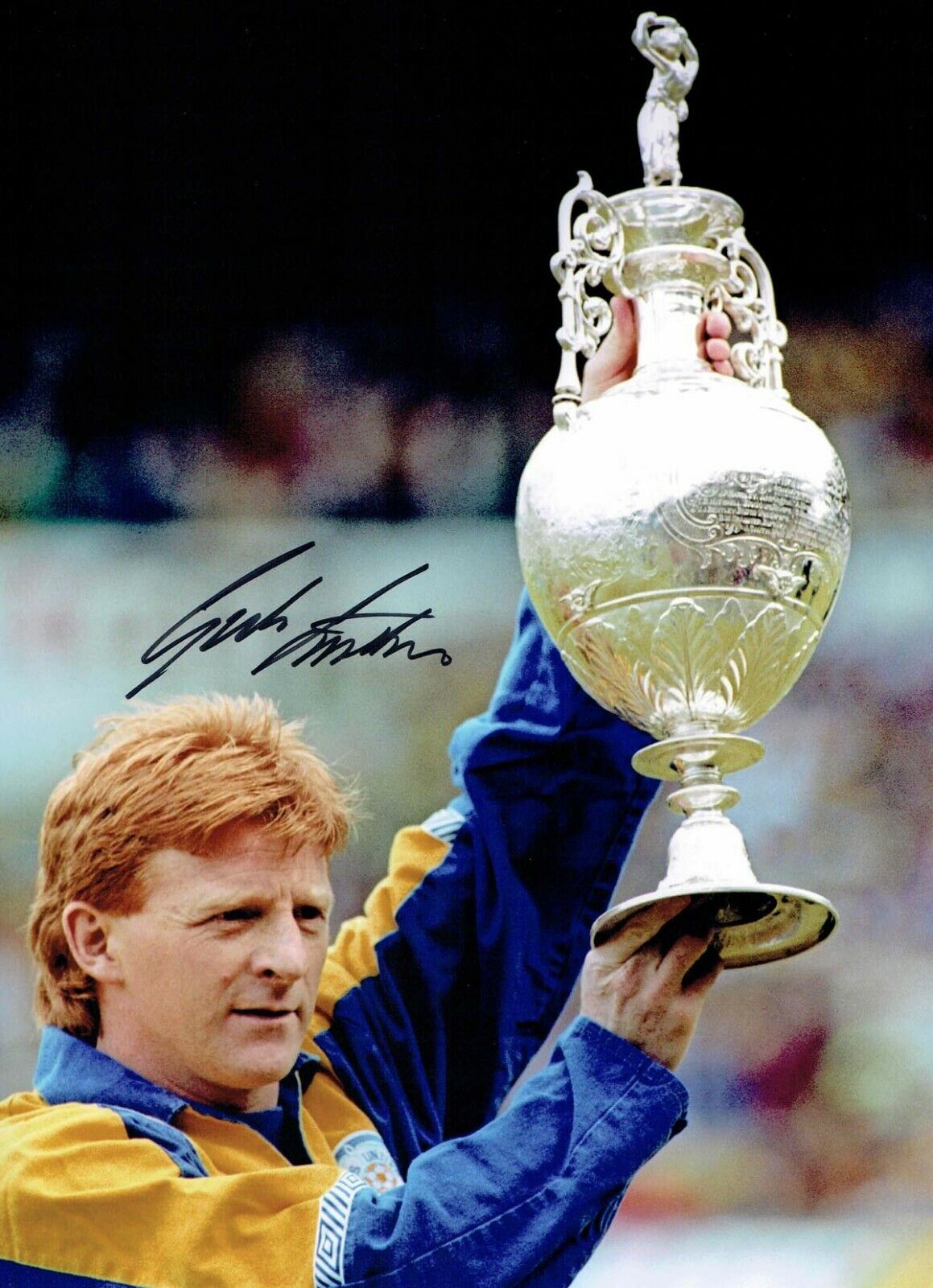 Gordon STRACHAN Signed Autograph 16x12 Photo Poster painting AFTAL COA Leeds United SCOTLAND