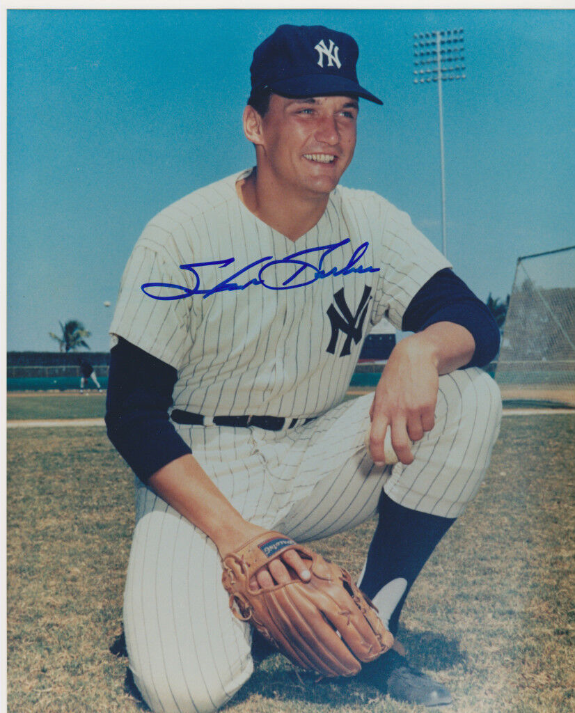 Steve Barber signed 8x10 New York Yankees color Photo Poster painting (DEC)