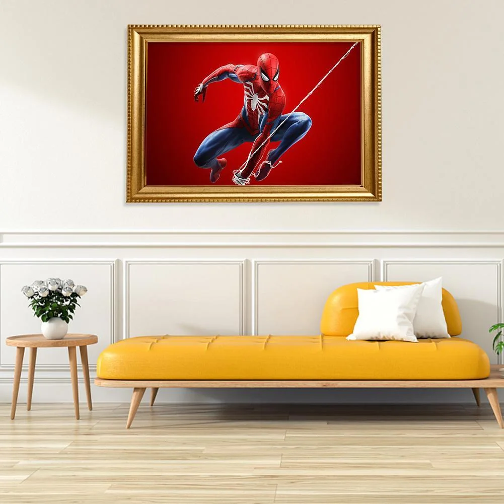 Diamond Painting - Full Round Drill - Spider Man(40*30cm)