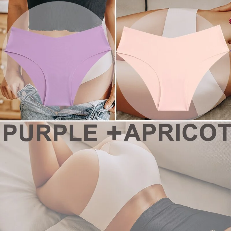 FINETOO 2PCS/Set Women Seamless Panties Lingerie M-XXL Breathable Woman Underwear Sexy Femme Underpants Girls Panty  Plus Size
