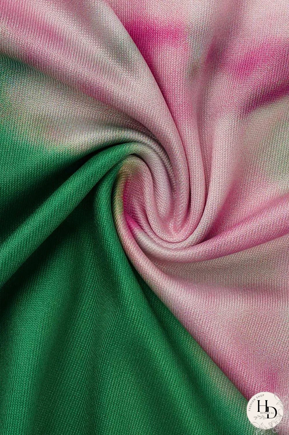 Orange Green Fashion Casual Letter Print Tie-dye O Neck Short Sleeve Dress Dresses