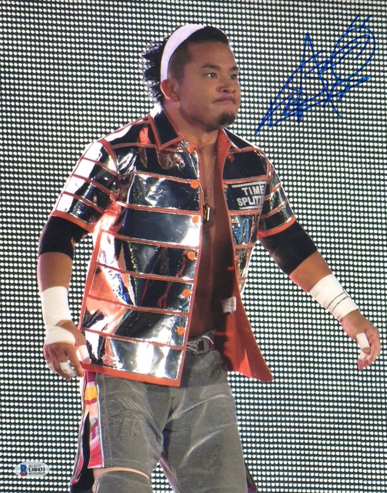 Kushida Signed 11x14 Photo Poster painting BAS COA New Japan Pro Wrestling Picture Autograph 431