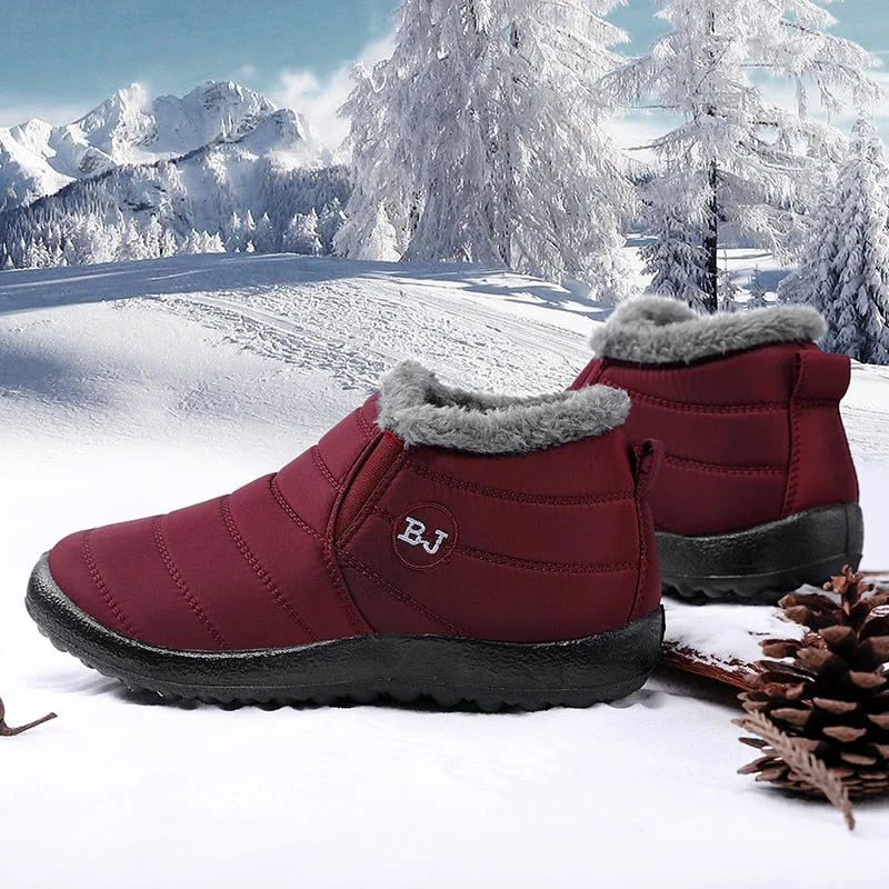Men Boots Lightweight Winter Shoes For Men Snow Boots Waterproof Winter Footwear Plus Size 47 Slip On Unisex Ankle Winter Boots