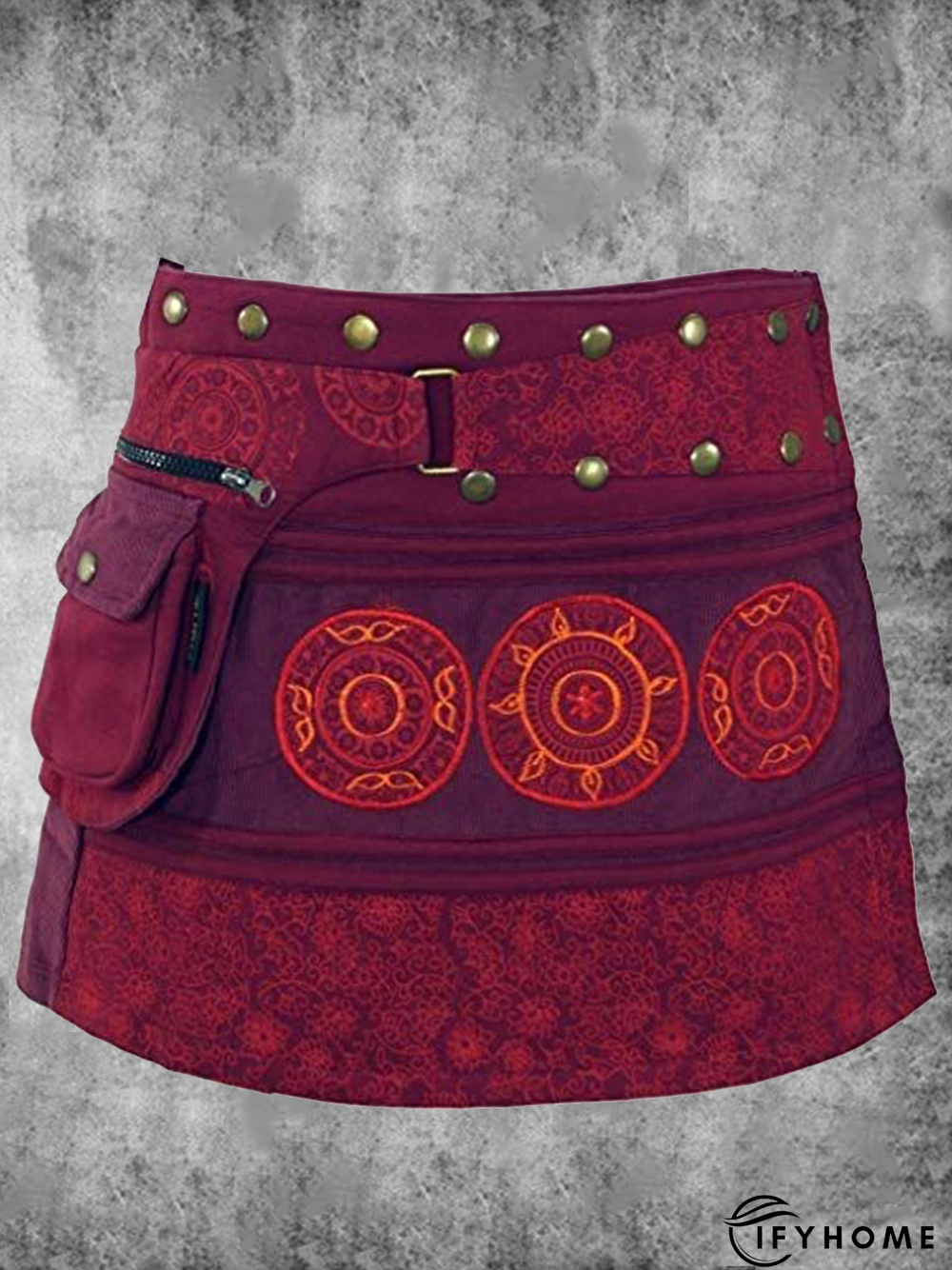 Abstract Floral-Print Skirt | IFYHOME