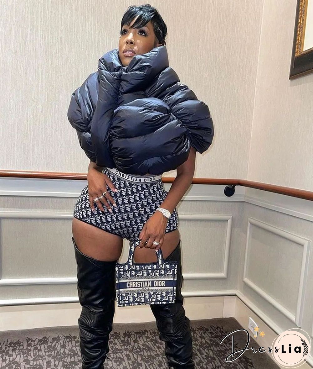 Cotton Padded Zipper Stand Collar Sleeveless Vest Coat