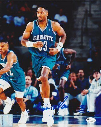 Alonzo Mourning Signed Autographed Charlotte Hornets 8x10 inch Photo Poster painting