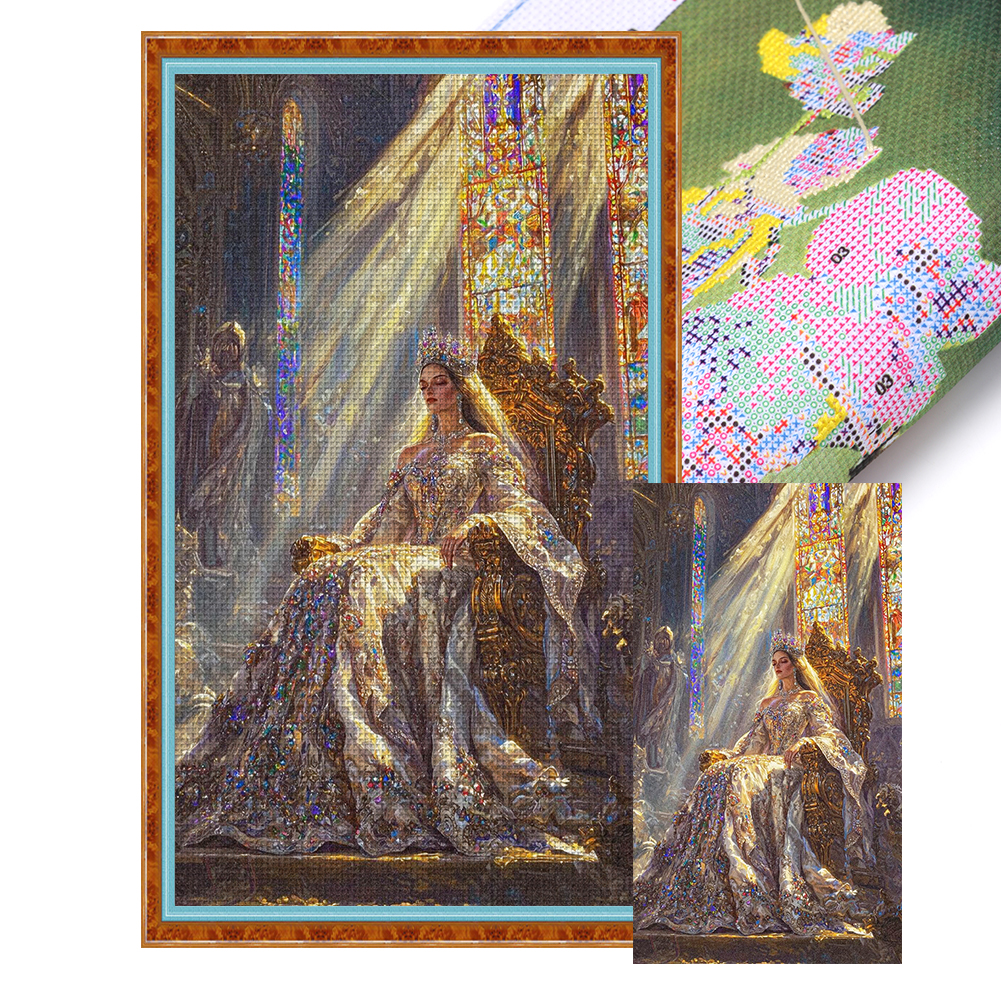 Queen Full 11CT Pre-stamped Canvas(40*70cm) Cross Stitch