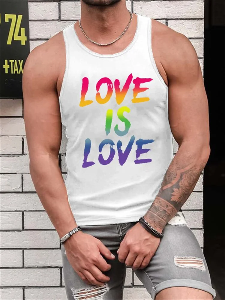 Rainbow Love is love Casual Tank Top