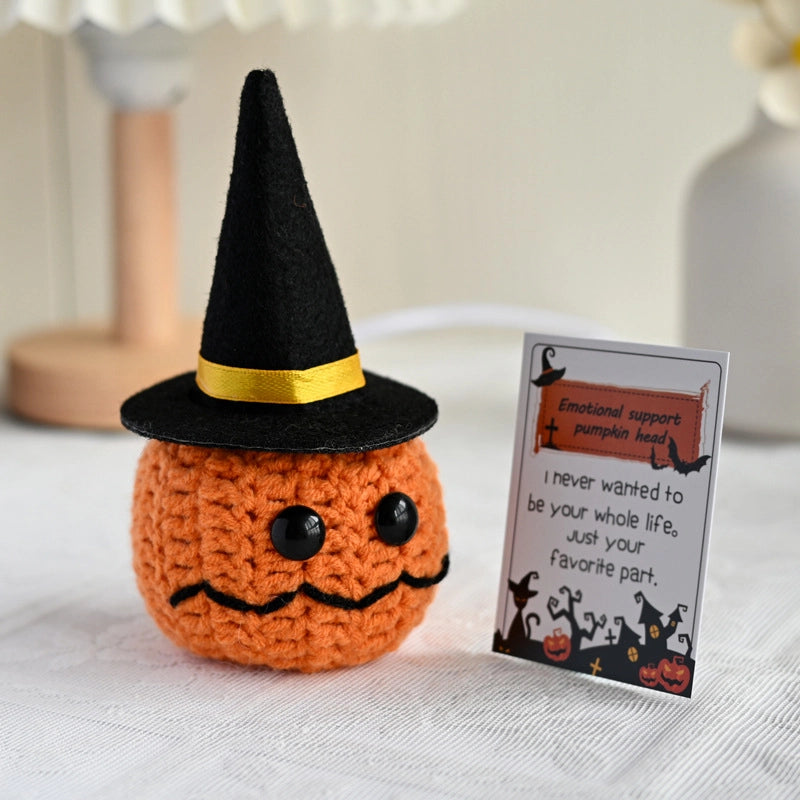 Halloween Cartoon Style Pumpkin Hat Yarn Party Ornaments