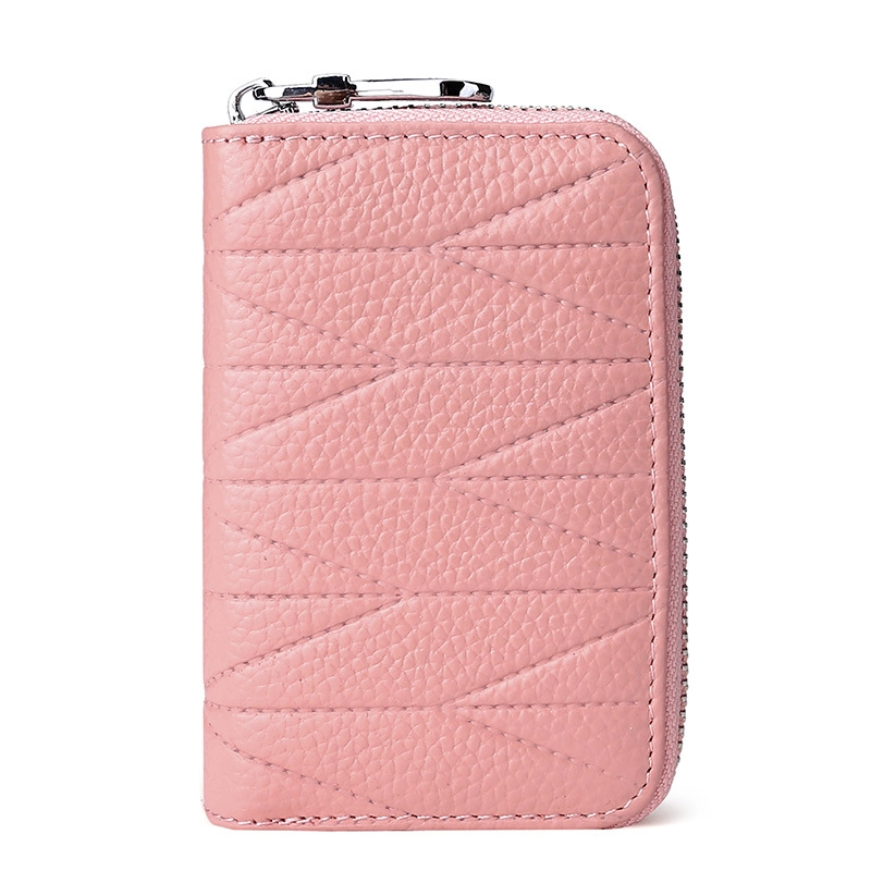 Korean Leather Multi-card Bit Zipper Card Bag Small Coin Purse Simple Organ Card Bag