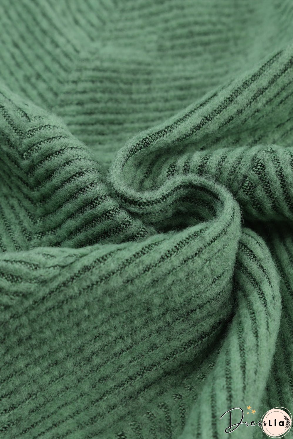 Green Knit Sweater - Long Sleeve