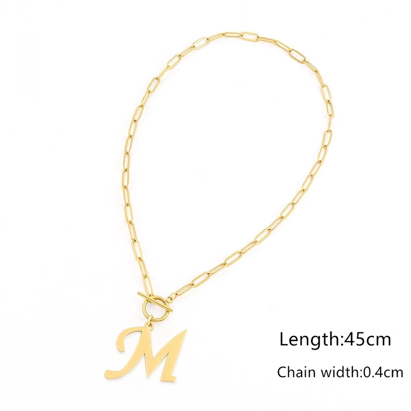 Elegant Minimalist Classic Style Letter 201 Stainless Steel 304 Stainless Steel Pendant Necklace