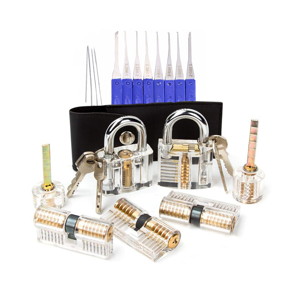 

Locksmith Skill Practice Lock Pick Kit Beginner Transparent Unlock Padlock, 501 Original