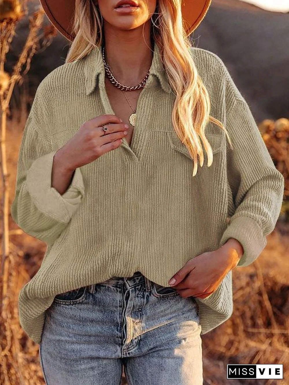 Autumn Leisure Women Corduroy Coat