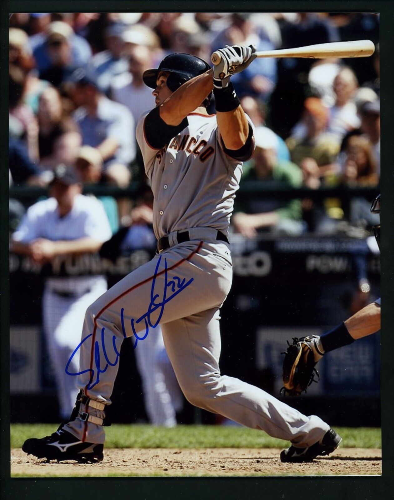 Eli Whiteside Autographed Signed 8x10 Color Photo Poster painting San Francisco Giants batting