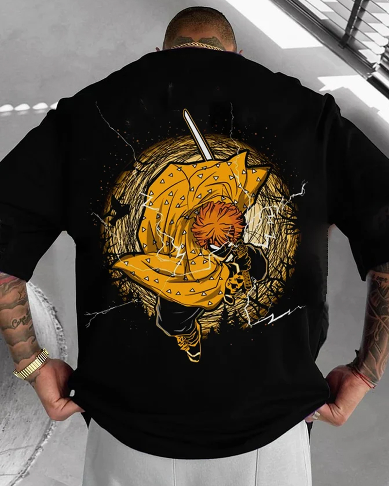 Unisex Anime Print T-Shirt