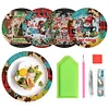 4 Stück Weihnachten Diamant Kunst Untersetzer Sets für zu Hause Party und Urlaub Dekorationen