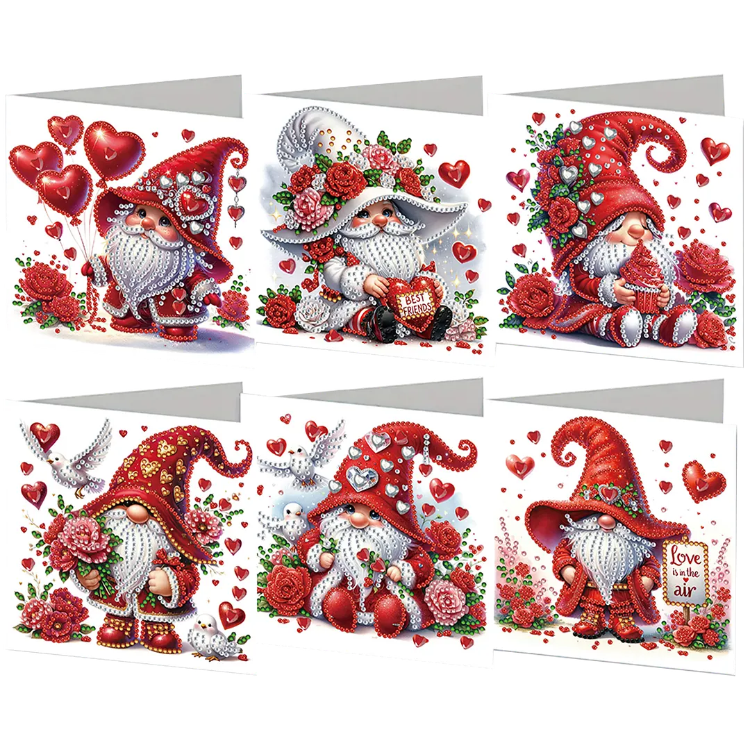 6PCS Goblins DIY Diamond Painting Greeting Card Set with Envelopes for Adults Gifts