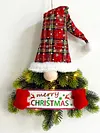 LED Christmas Santa Gnome Pendant with Lights Artificial Plant Elf Doll Ornament