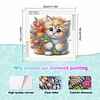 Flower Kitten - Crystal Rhinestone Diamond Painting
