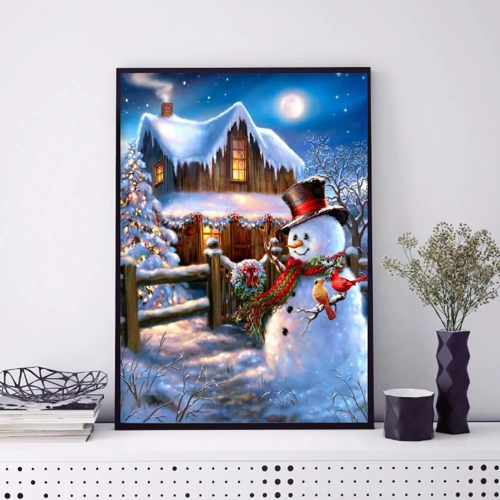 Diamond Painting - Full Round Drill - Snowman(30*40cm)