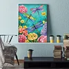 Diamond Painting -DIY Full Square Drill Dragonfly Flowers