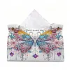 DIY Diamond Painting Creative Design Leather Handmade Tissue Holder Rhinestones Decorative Tissue Box Craft Kits
