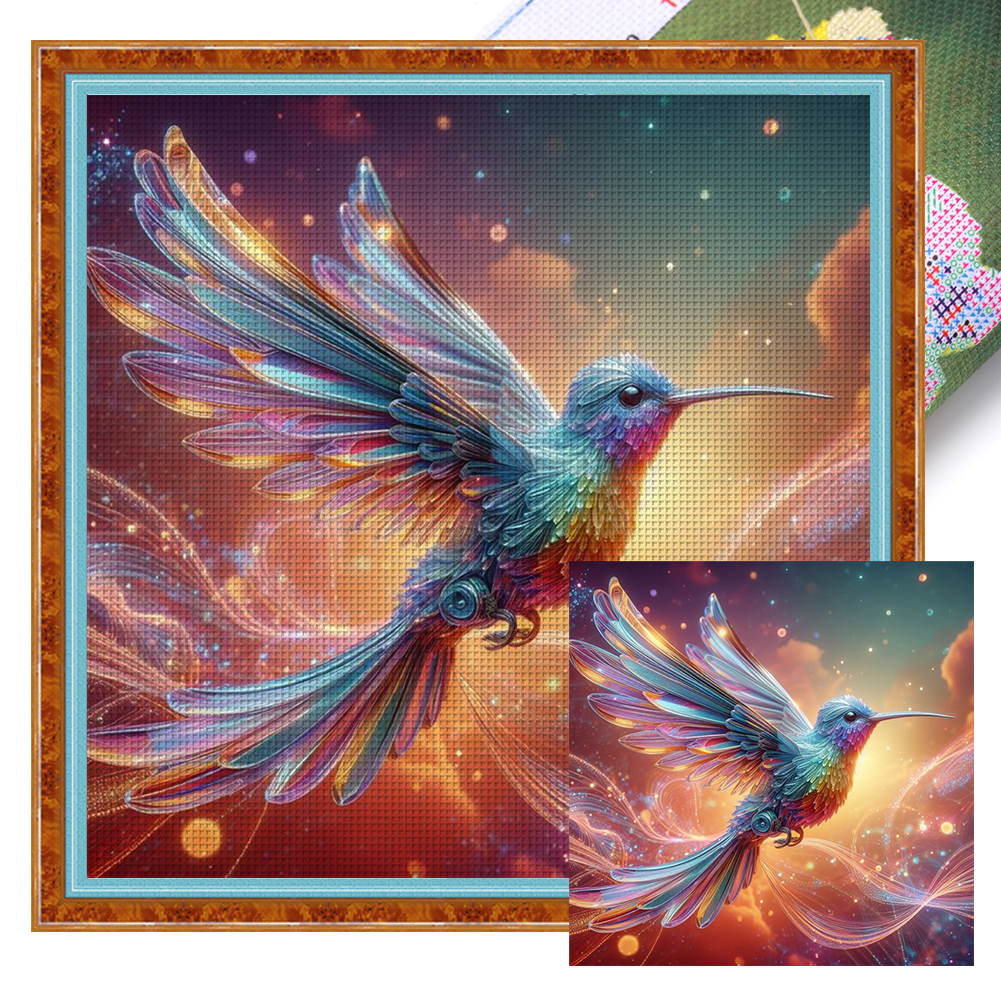 Colorful Bird Full 11CT Pre-stamped Canvas(40*40cm) Cross Stitch