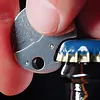 Stainless Steel Mini Compact Bottle Opener & EDC Cutter Multifunctional Bottle Opener Keychain Tool Small Pocket Knife for Packages Camping DIY & Everyday Carry Gear