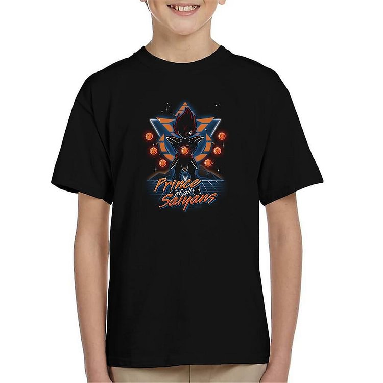 Dragon Ball Z Retro Saiyan Prince Kid's T-Shirt