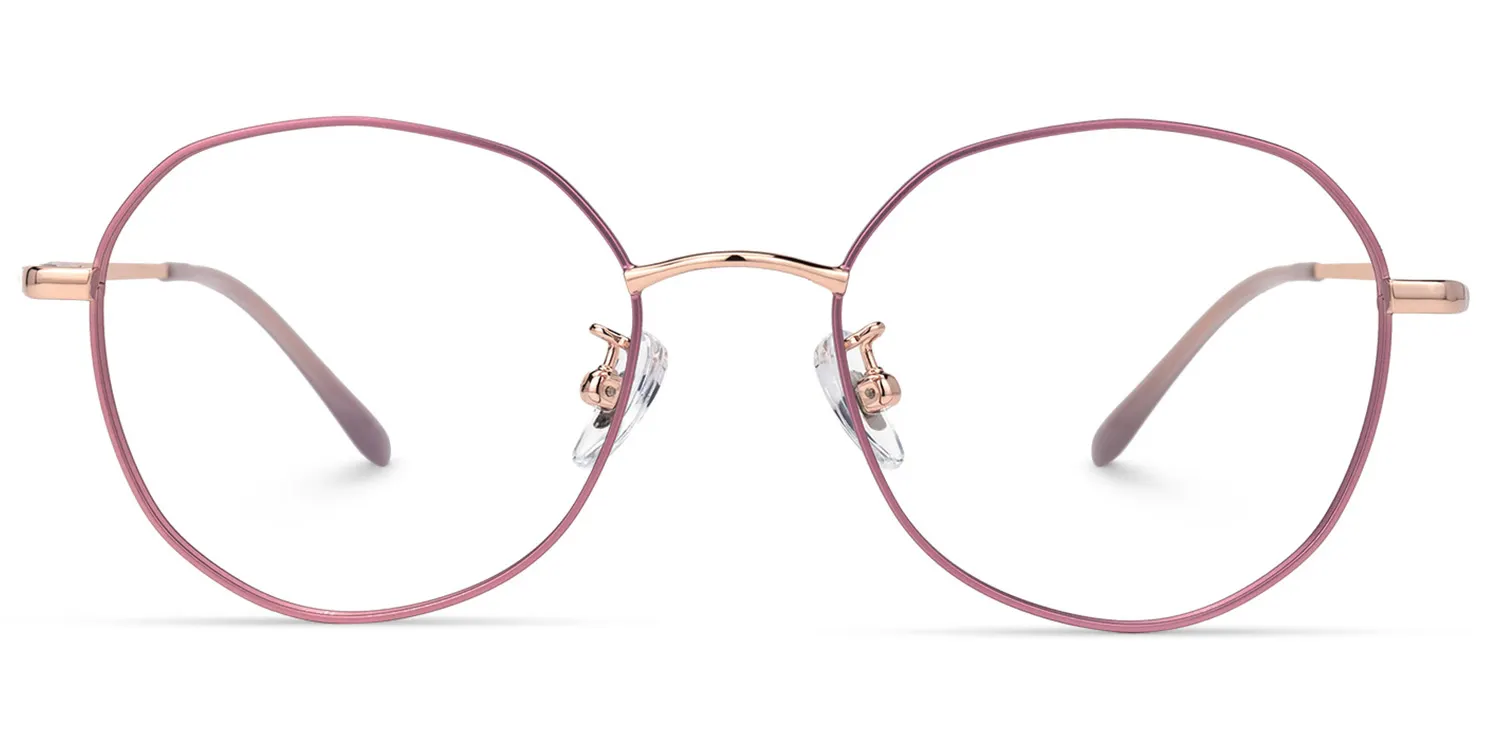Idana Rosa-Gold Rund Brille Rosa-Gold