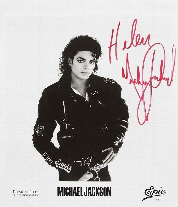 MICHAEL JACKSON Signed 'Epic' Photo Poster paintinggraph - Pop Singer / Vocalist - preprint