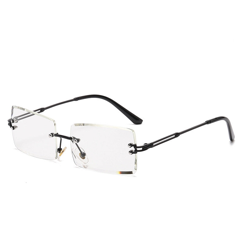 Sweet Color Block Ac Square Pearl Frameless Women’s Sunglasses